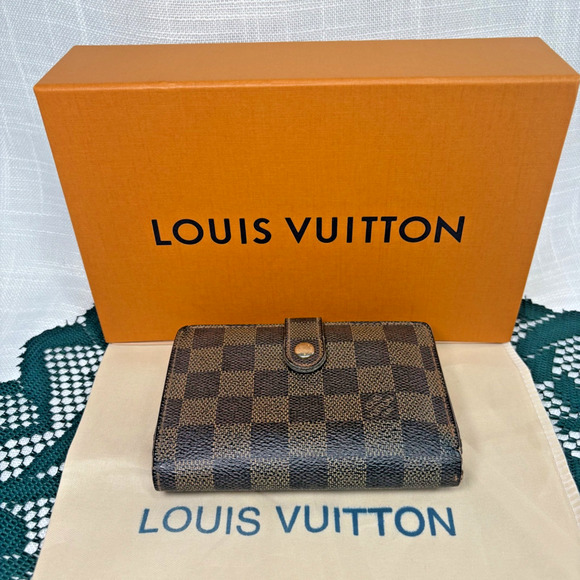 Louis Vuitton Handbags - Louis Vuitton LV Damier Ebene Portefeuille Viennois French Kisslock Wallet Brown